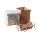 10 tk j&otilde;upaberist koogi magustoidu s&otilde;&otilde;rikukarbis &uuml;hekordsed tordikarbid l&auml;bipaistvate kaantega s&uuml;nnip&auml;evapeo kujundusega pulmatarbed 10pcs&12x12x6.3cm pruun