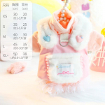 Koera s&uuml;gis/talvine pl&uuml;&uuml;s kassprintsess T&otilde;mbatav rihmaga seelik Alumine mantel &Uuml;hes t&uuml;kis mantel V&auml;ikesed koerad Teddy Lemmiklooma koera jope XS