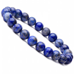 Looduslikud 8&nbsp;Mm Lapis Lasuli helmed k&auml;ev&otilde;rud Unisex elastsed k&auml;ev&otilde;rud ehted Kingitused sinine