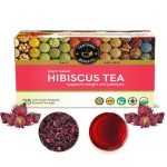 TEACURRY Hibiscus Flower Tea - 25 Tea Bags | Helps with Heart Health, boosts liver health | Hibiscus Tea For Skin | Hibiscus Tea Petals