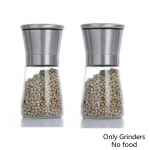 2 tk 180/200 ml pipraveski koos roostevabast terasest veskiga k&auml;sitsi v&uuml;rtsiklaasi soola ja pipra musta veski masin majapidamises