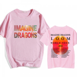 Imagine Dragons Loom Tour 2025 T-s&auml;rk l&uuml;hikeste varrukatega puuvillased meeste/naiste s&auml;rgid, kvaliteetsed pehmed unisex t&auml;navar&otilde;ivad, hip-hop mood L