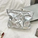 Tepitud PU Love Bow kosmeetikakott Nahahooldustoodete kott Tasku Multifunktsionaalne meik huulepulk h&uuml;gieenisidemete s&auml;ilituskott