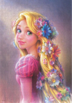 Tenyo 1000-osaline pusle Disney Rapuntsel tornis S&auml;ravate juustega printsess Kaasas liim ja spaatliga Hoolduskaart [Valmis brown