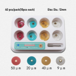 40 tk/80 tk pakis Hambaravi suuvaigu poleerimisketta s&uuml;damikukomplekt Kvaliteetne hambatehnika komplekt viimistluss&uuml;steem Hambaravi 1 set A(40pcs) 12mm