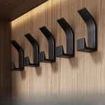 5-osaline puurita seinakonksude komplekt - mitmek&uuml;lgsed kleepuvad konksud magamistuppa, k&ouml;&ouml;ki ja vannituppa - Vastupidav ABS-materjal 5pcs must