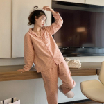 Naiste pidžaama Uus S&uuml;gis Kevad Pikkade varrukatega Pehme Magamisr&otilde;ivaste Komplekt Roosa Lilleline koomiksiga pidžaama Naine Kodu &Ouml;&ouml;riiete Komplekt Kampsun XXL