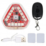 Kolmnurkne kaugjuhtimispult juhtmevaba LED mini stroboskoop lennuki tuli auto moto jalgratta kokkup&otilde;rkevastane hoiatus vilkuv signaaltule indikaatorlamp