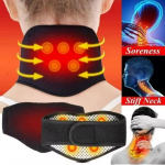 Isekuumenev kaelatoe magnetiline emakakaela massaaž l&otilde;&otilde;gastumiseks ja soojuseks, mis ei vaja elektrit, korduvkasutatav must