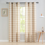 2 tk klassikalist ruudulist silmuskinnitusega poolpimendavat kardinat, sobivad elutubadesse, magamistubadesse, s&ouml;&ouml;gitoa 101x137cm&Grommet Top