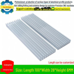 Premium alumiiniumist transistori jahutusradiaatori &scaron;assii, elektrooniline profiil, 100x28x6mm 100*28*6MM valge