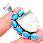 Fluorite, Monalisa Handmade 925 Sterling Silver Gift Pendant 2.17 w4z53