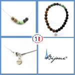 Pierres et Min&eacute;raux. Parure Bracelet Collier Epidote de Myanmar (Birmanie) + Perles Onyx Taille personnalisable.