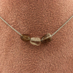 Pierres et Min&eacute;raux. Collier 3 perles Super Seven (Melody's Stone) du Br&eacute;sil Chaine en Collier femmes, hommes. Taille personnalisab