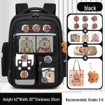 Capybara koolikott: Armas, mahukas seljakott algkooli poistele ja t&uuml;drukutele small must