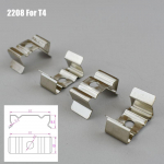 T4 T5 T8 Lambitoru Kinnitusklamber LED K&otilde;va Ribavalgusti Roostevabast Terasest Kinnituspandlaga Fluorestsentslamp Alumiiniumprofiil Fikseeritud Kinnitus 500pcs