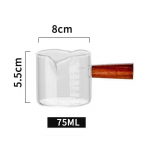 75 ml espresso m&otilde;&otilde;tetass puidust k&auml;epidemega tass k&otilde;rge boorsilikaadiga topeltsuu piimaga latte kohvi m&otilde;&otilde;tkruusi klaas