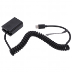 C-t&uuml;&uuml;pi toiteadapteri alalisvoolu&uuml;hendus FW50 t&auml;ielikult dekodeeritud n&auml;iv aku Sony A6000 A6500 A9 A7 jaoks