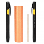 Automaatselt haihtuv nahast ja riidest marker, 2 tk pastapliiatsit, 20 vahariba, kaovad markerid