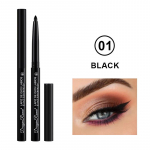 Veekindel matt/p&auml;rlmutter silmapliiats geelpliiats Smooth White Black Eye Liner lamav siidiusspliiats kreem meik silmadele 01 Black