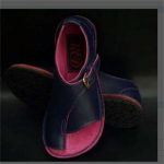 Naiste pluss-suuruses sandaalid pandlarihmaga &uuml;mara ninaga vabaaja naiste lamedad kingad s&otilde;rmk&uuml;baraga kattega kontsaga mugavad kerged sandaalid 40 tumesinine v&auml;rv