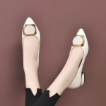 Naiste kingad, j&auml;medad kontsad, vabaaja libisevad jalad, terava ninaga, kandilise kontsaga, kvaliteetne ja mugav, pidulik, pulm, kontor, 2023. aasta suvi 41 valge