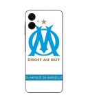 Coque pour Samsung Galaxy A06 logo om olympique de marseille blanc Fond Maniacase