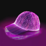 LED Kiudoptilise Valgustusega Peo M&uuml;ts - Must-Valge Vilkuv Nokkm&uuml;ts Paaridele valge