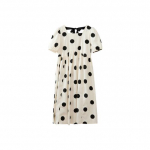 Prantsuse stiilis t&auml;piline rasedate suvekleit 2023 &ndash; avar, k&otilde;htu katva, p&otilde;lvedeni XXL aprikoosi