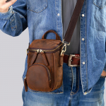 Crossbody kott meeste suure mahutavusega &otilde;lakott Crossbody seljakott Mad Horse nahast &otilde;lakott kohv