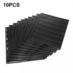 10 tk/komplekt Postmargikogu raamat Kahepoolsed mustad postmargialbumi hoidjad PVC postmargiraamat Lehtmoodulid T&auml;heleht
