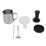 21tk Kohvitamperite komplekt Roostevabast terasest piimakann Tamperimatt Kohvisegisti Kohvitemplid L