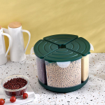 Hoiukast jagatud teravilja riisi &auml;mber kodumajapidamises kasutatavate putukate ja niiskusekindel suletud riisi jaotur K&ouml;&ouml;gis hoidmine valge