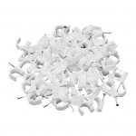 100 tk Fikseeritud Klambrid Lihtne Paigaldus &Uuml;mmargused Naelkinnitused K&otilde;rgtugevad Metallist Terasnaelad U-kujulised Kiirkinnitused Kodujuhtmestiku Tarvikud 4mm