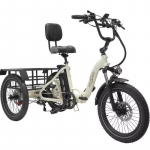 OT30 Kaubaratas 500W V&otilde;imas Mootor 48V13AH Eemaldatav Aku T&auml;iskasvanute Elektrokolmeratas 20-tolline Igasugusele Maastikule Kokkupandav Elektrokolmeratas valge