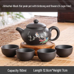 Tasuta kohaletoimetamine K&auml;sitsi valmistatud Yixingi lilla savi Zhuni teekann pallikujulise s&otilde;elaga - Kung Fu tee komplekt