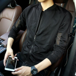 Mood p&auml;ikesekaitse riided meeste suvine uus &otilde;&otilde;nes p&uuml;stkrae vabaaja suur suurus p&auml;ikesekaitse riided meeste nahast riided vool M must