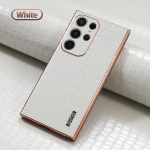 Luksuslik plaadistusega krokodilinahast &uuml;mbris Samsung Galaxy S24 Ultra S23 S21 FE S22 Plus jaoks, kaamera objektiiviga, p&otilde;rutuskindel telefoni&uuml;mbris Galaxy S24 Plus must