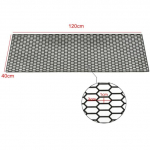 120X40cm 12x30cm Grill K&auml;rgstruktuuriga Kuusnurkne V&otilde;rkrest ABS Plastik Spoiler Kaitseraua &Otilde;hutusavad Universaalne Kapoti &Otilde;hutusava V&otilde;idus&otilde;idu Grille