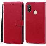 Mi A2 Lite &uuml;mbris Xiaomi Mi A2 Lite &uuml;mbrisele Fundas nahast klapp&uuml;mbris Xiaomi Mi A2 jaoks rahakotiga &uuml;mbris MiA2 Mi6X Mi 6X kate Coque Mi A2 Lite tumepunast v&auml;rvi