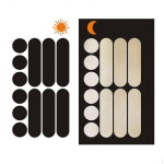 Car Motorcycle Reflective Stickers Black Decals Multifunctional Flexible Accessories for Cycling at