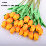 33cm Pu tulip immortal flower touch artificial flower mini tulip flower arrangement Christmas home garden wedding decoration