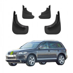 4 tk Autode poritiivad Porikaitsekattekomplekt Porikaitsekattekomplekt &Uuml;hilduv VW Touareg Mk1 2003 2004 2005 2006 2007 2008 2009 2010 DZ-03 must