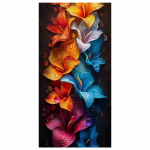 Fantaasia Valge Lilleline Maastik Strasspilt 5D Ise-tee Teemantmaal Mosaiik Lill Tikand Suurem&otilde;&otilde;tmeline ristpiste Full Round 40x80CM