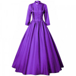 Keskaja Viktoriaanlik Retro Printsessi Cosplay Kost&uuml;&uuml;m Naistele Halloween &Otilde;ukonna Kuninglik Gooti Elegantne Vampiir Pruut Kiikkleit XXXL lilla