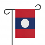 Drapeau &ndash; mitmev&auml;rviline &ndash; Laos &ndash; 32 x 47,5 cm &ndash; pol&uuml;ester &ndash; rekto/verso