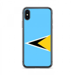 Coque T&eacute;lephone Drapeau Sainte-Lucie &ndash; iPhone XS