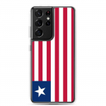 Coque T&eacute;l&eacute;phone &ndash; Samsung &ndash; Galaxy S24 Ultra &ndash; Drapeau Libeeria &ndash; Souple &ndash; mitmev&auml;rviline