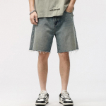Uued Suvised Denim L&uuml;hikesed P&uuml;ksid Meeste Retro Harjatud Poolp&uuml;ksid Ameerika &Otilde;hukesed Viiepunktip&uuml;ksid 28 sinine