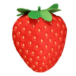 Strawberry Plush Toy Eco-friendly No Odor Easy to Clean Cute Cartoon Fruit Soft Stuffed Doll Pillow Cushion Strawberry